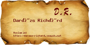Darázs Richárd névjegykártya