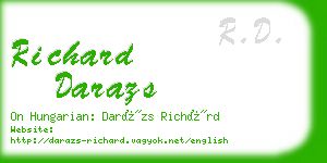 richard darazs business card